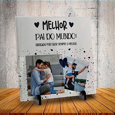 AZULEJO OBRIGADO POR FAZER SEMPRE O MELHOR 20X20CM PERSONALIZADO