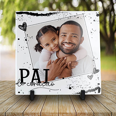 AZULEJO PAI DE CORAÇÃO 15X15CM PERSONALIZADO