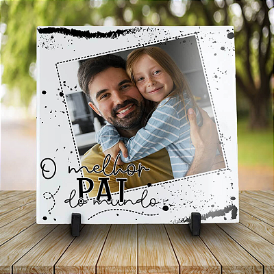 AZULEJO MELHOR PAI DO MUNDO 20X20CM PERSONALIZADO