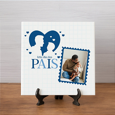 AZULEJO FELIZ DIA DOS PAIS MENINO 15X15CM PERSONALIZADO