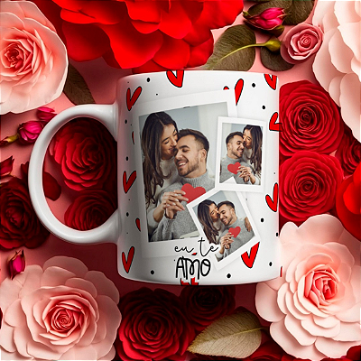 CANECA DE LOUÇA EU TE AMO PERSONALIZADO