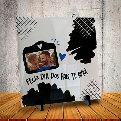 AZULEJO FELIZ DIA DOS PAIS TE AMO 20X20CM PERSONALIZADO