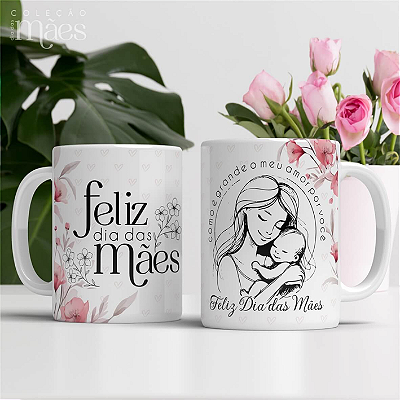 CANECA DE LOUÇA COMO É GRANDE MEU AMOR POR VOCÊ PERSONALIZADO