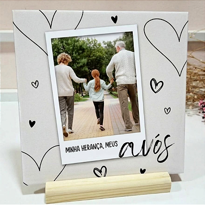 AZULEJO MINHA HERANÇA MEUS AVÓS (20X20CM) PERSONALIZADO