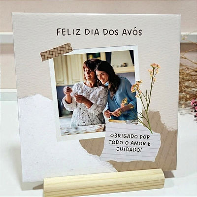 AZULEJO FELIZ DIA DOS AVÓS (20X20CM) PERSONALIZADO