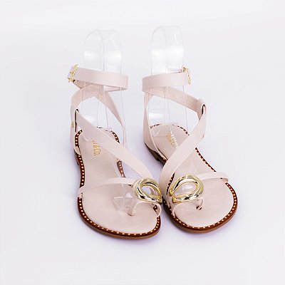 Sandalia Rasteira Duda Off White