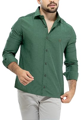 Camisa Manga Longa Basica Verde