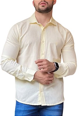 Camisa Manga Longa Basica Amarela