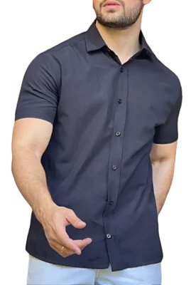 Camisa Manga Curta Basica Preta