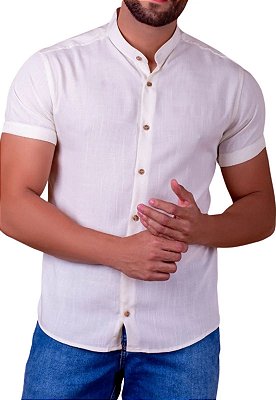 Camisa Gola Padre Moda Clube Branca