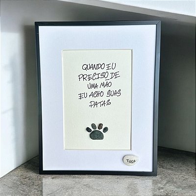 Quadro 'Patas Amigas' - Arte em Pedras por Tuca Lenzi