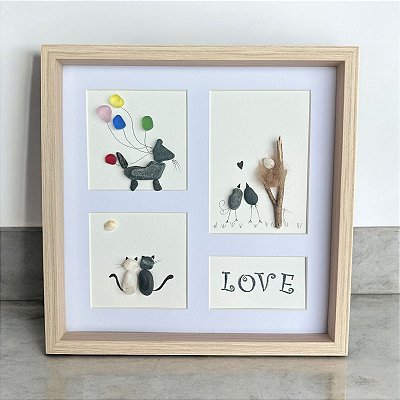 Mosaico de Afeto: Quadro Temático 'Love & Pets' por Tuca Lenzi