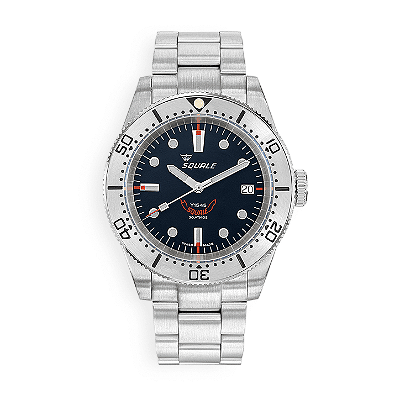 Squale 1545 Steel Black Bracelet