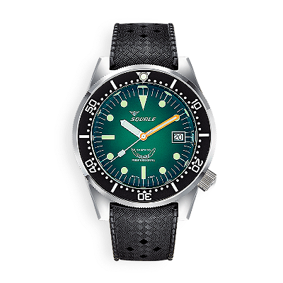 Squale 1521 Green Ray Rubber