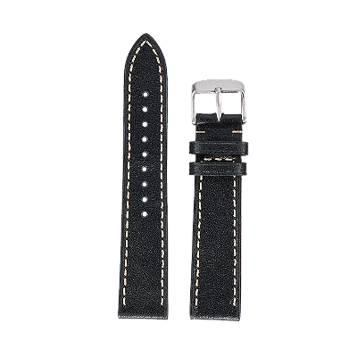 Laco Pulseira Couro Stuttgart/Karlsruhe Preta 18mm ( Modelos 39 )
