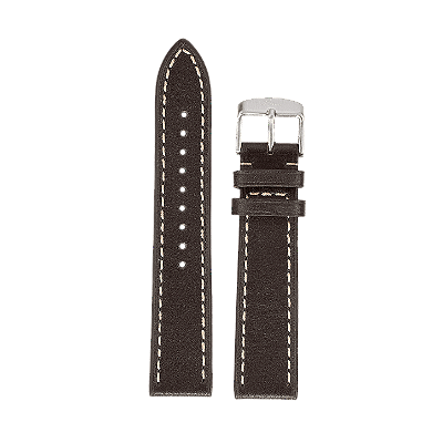 Laco Pulseira Couro Stuttgart/Karlsruhe Marrom Escuro 20mm ( Modelos 42 )