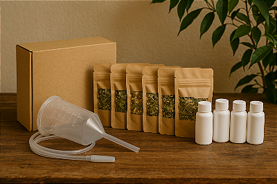 Kit desintoxicação do intestino - enema medicinal.