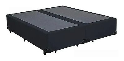 Base Box Queen Bipartido  Preto 158x198x40