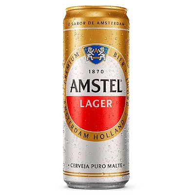 Cerveja Amstel Lager Lata Sleek 350ml