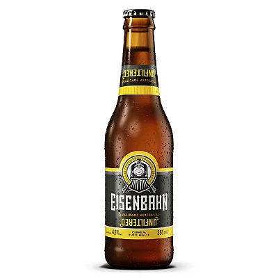 Cerveja Pilsen Puro Malte Unfiltered Eisenbahn Garrafa 355ml