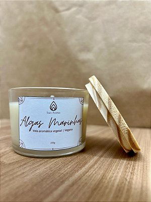 VELA MODERN VIDRO COM TAMPA PINUS