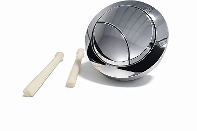 Botão De Descarga De Acionamento Duplo Superior De 7cm Cromado Universal