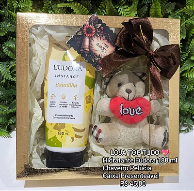 Kit Sabonete Líquido Baunilha com Chaveiro de Pelúcia