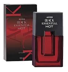 Avon Black Essential Hot Deo Colônia Masculino 100ml