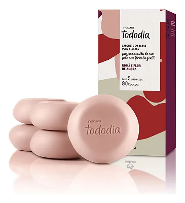 Todo dia Sabonete Natura 90g -5 Unidades Romã E Flor De Amora