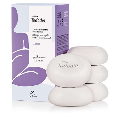 Sabonete em Barra Puro Vegetal Tododia Algodão