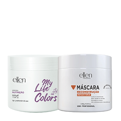 Combo Reconstrução e Nutrição ellen Professional - 1kg