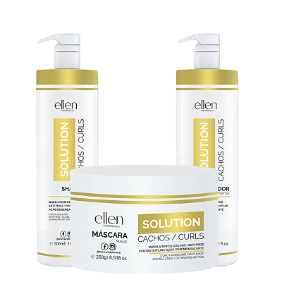 Kit Série Solution Pró-Cachos ellen Professional - 850g.