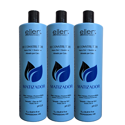 Combo Escova Progressiva matizadora ellen Professional -3L