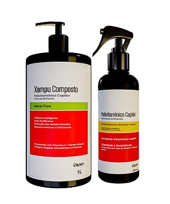 Xampu + Polivitamínico Capilar | Lisa Glow Professional