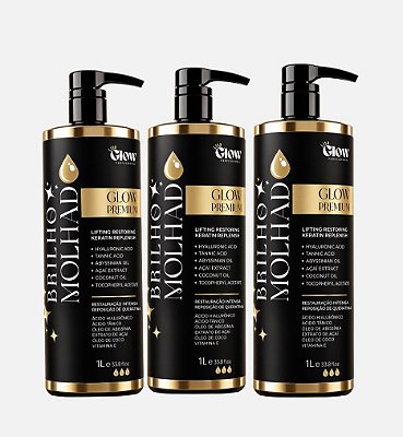 3 Definitivas 1L - Brilho Molhado | Lisa Glow Professional