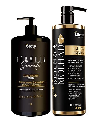 Xampu Fórmula Secreta + Definitiva 1L - Brilho Molhado | Lisa Glow