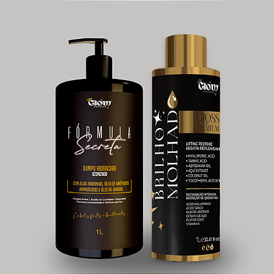 Xampu Fórmula Secreta + Definitiva 1L - Brilho Molhado | Lisa Glow