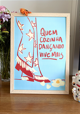 Quadro Cozinhar dançando A3