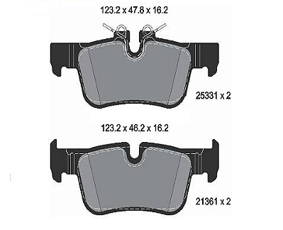 Pastilha de Freio Traseira X1 X2 i3 - 1543683 - 34201543683 - 34206885547