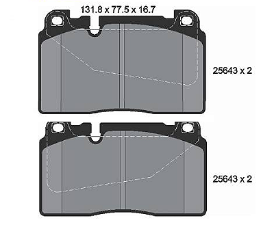 Pastilha de Freio Dianteira AUDI Q5 A6 A7 PORSCHE MACAN - 8R0698151AA - 8R0698151C - 8R0698151D