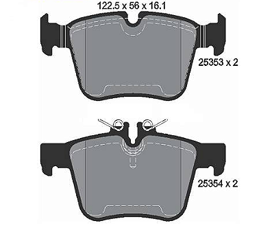 Pastilha de Freio Traseira MERCEDES BENZ C180 2014 A 2018 16 V - 0004208200 - 0084201320 - 0084201420
