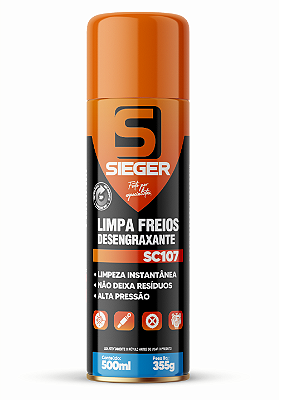 Desengraxante Limpeza Instantânea Sieger 500ml Limpa Freios