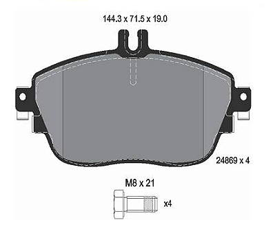Pastilha de Freio Dianteira MERCEDES A200 A250 12/19- 64204620 - 64208520 - A0004203002