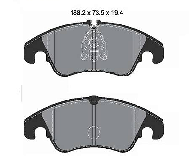 Pastilha de Freio Dianteira AUDI A5 1.8 2.0 3.0 3.2 SPOTBACK NANO CERAMICA- 1675380 - 8K0098301G - 8K0698151 - 8K0698151E