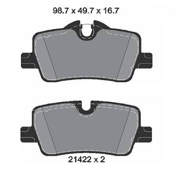 Pastilha de Freio Traseira Ceramica BMW 320I G80 2019 2020 - 34206888825 - 34208844393 - 6888825