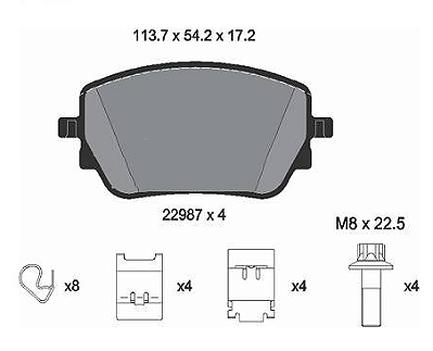 Pastilha de Freio Traseira MERCEDES A35 A45 CLA250 2019 2020 21 - A0004207600