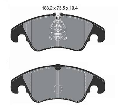 Pastilha de Freio Dianteira MERCEDES W204 SLK CLS ATO 2007 - 0054201320 - 0054201620 - 0074205820