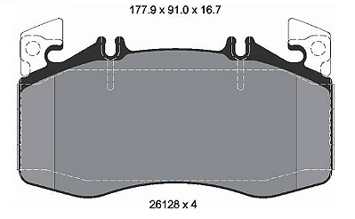 Pastilha de Freio Dianteira MERCEDES CLASSE A GLA CLA -4202203 -4202306 - 4203604