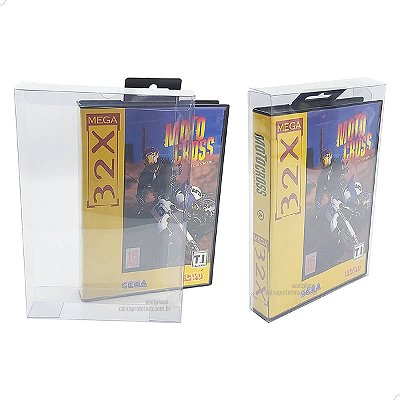 Games-29 (0,20mm) Caixa Protetora para Case com ABA DE PENDURAR Mega Drive, Master System, 32X, Game Gear (25un)