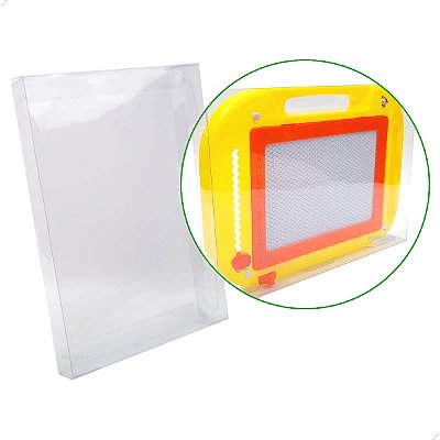 Caixa de Acetato para Lousa Magica Infantil Quadro Desenha Apaga PX-252 (15x2x20 cm) (25un) Embalagem de Plástico